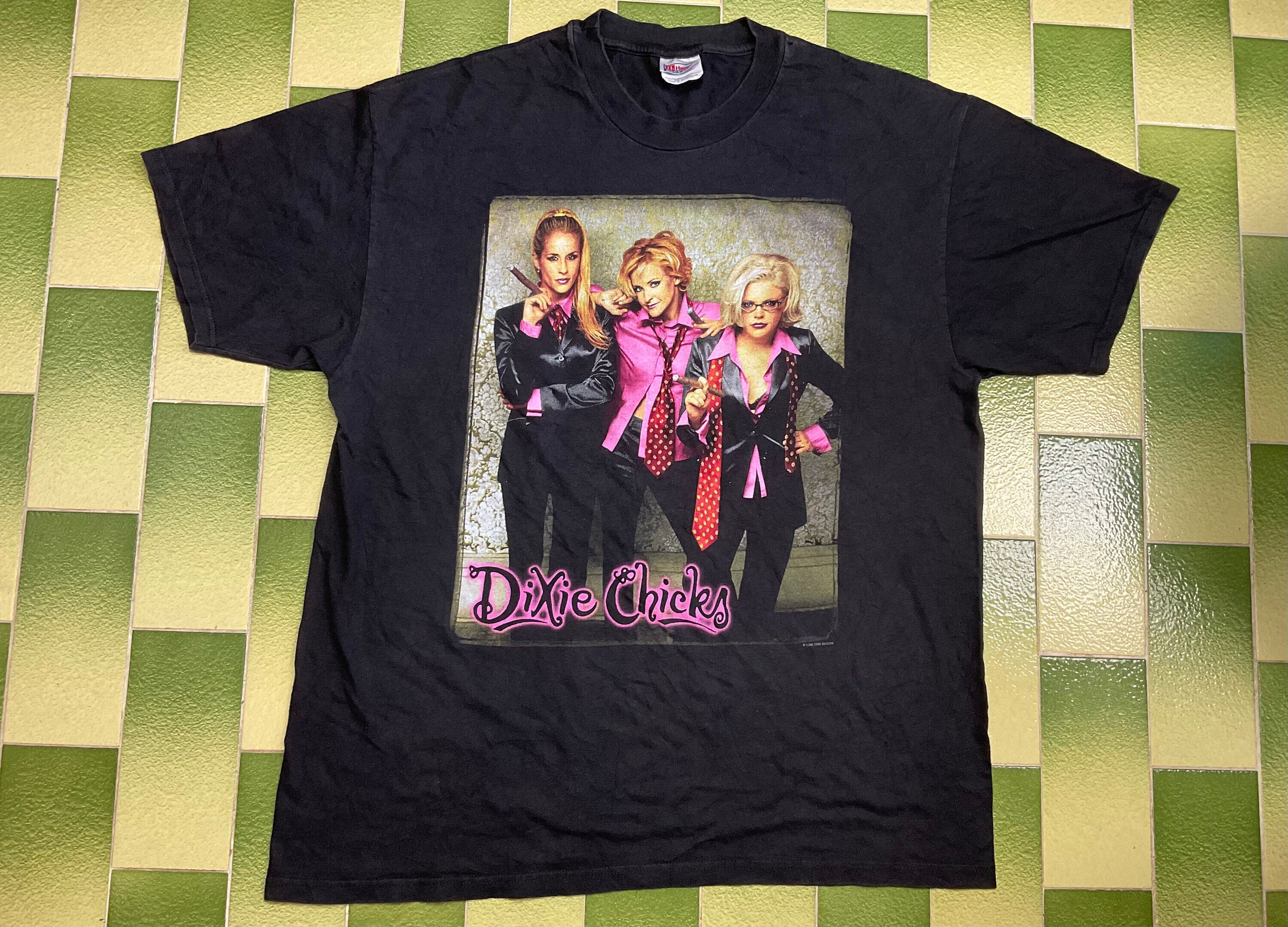Vintage 90s 1999 Dixie Chicks T-shirt Chicks Rule Big Graphic Tee 