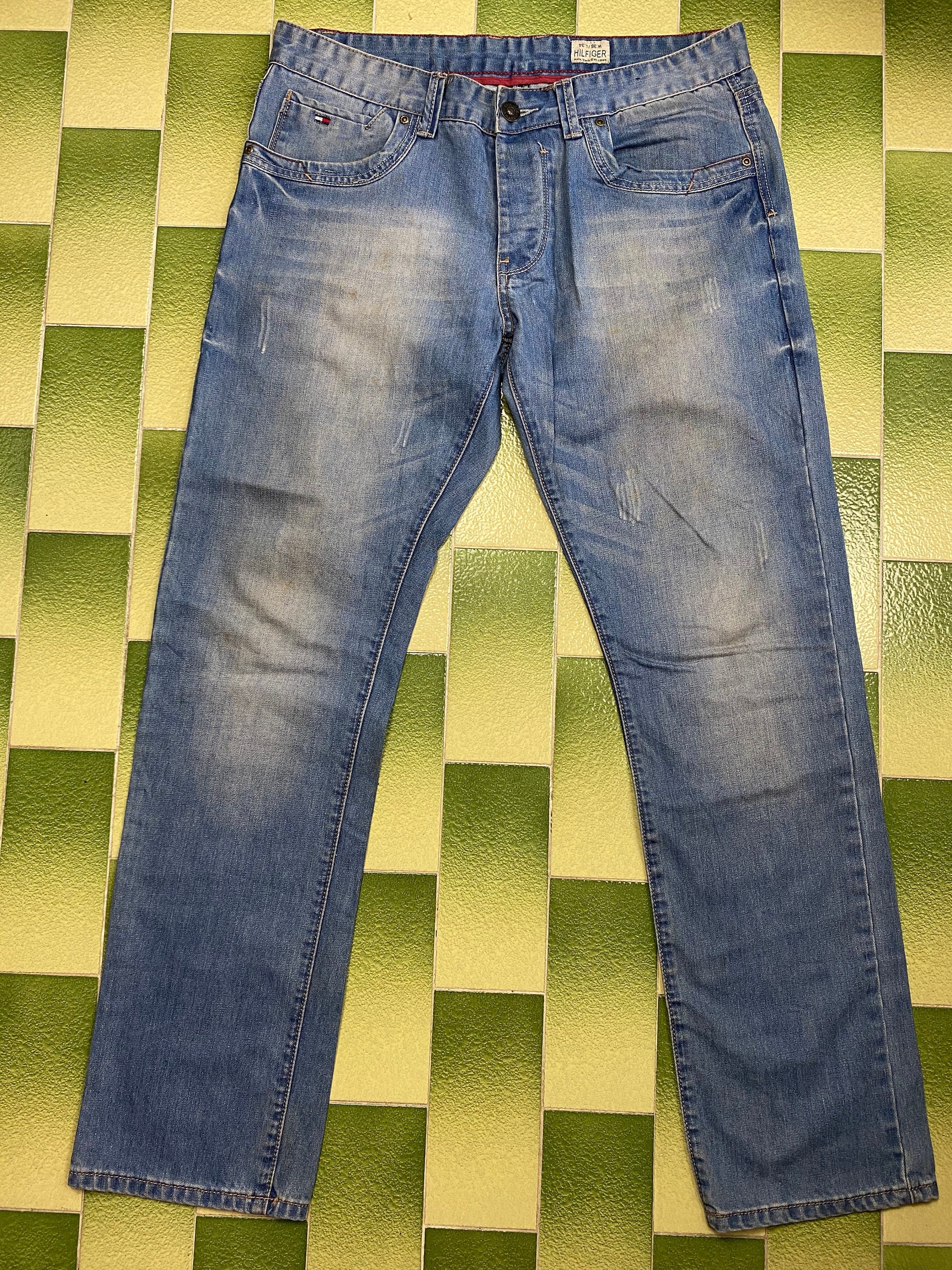 samenvoegen Historicus kathedraal Tommy Hilfiger Mercer Button Fly Denim Jeans Size 36/34 - Etsy