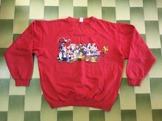 希少]90s POPEYE(ポパイ) オリーブ スウェット トレーナー - e