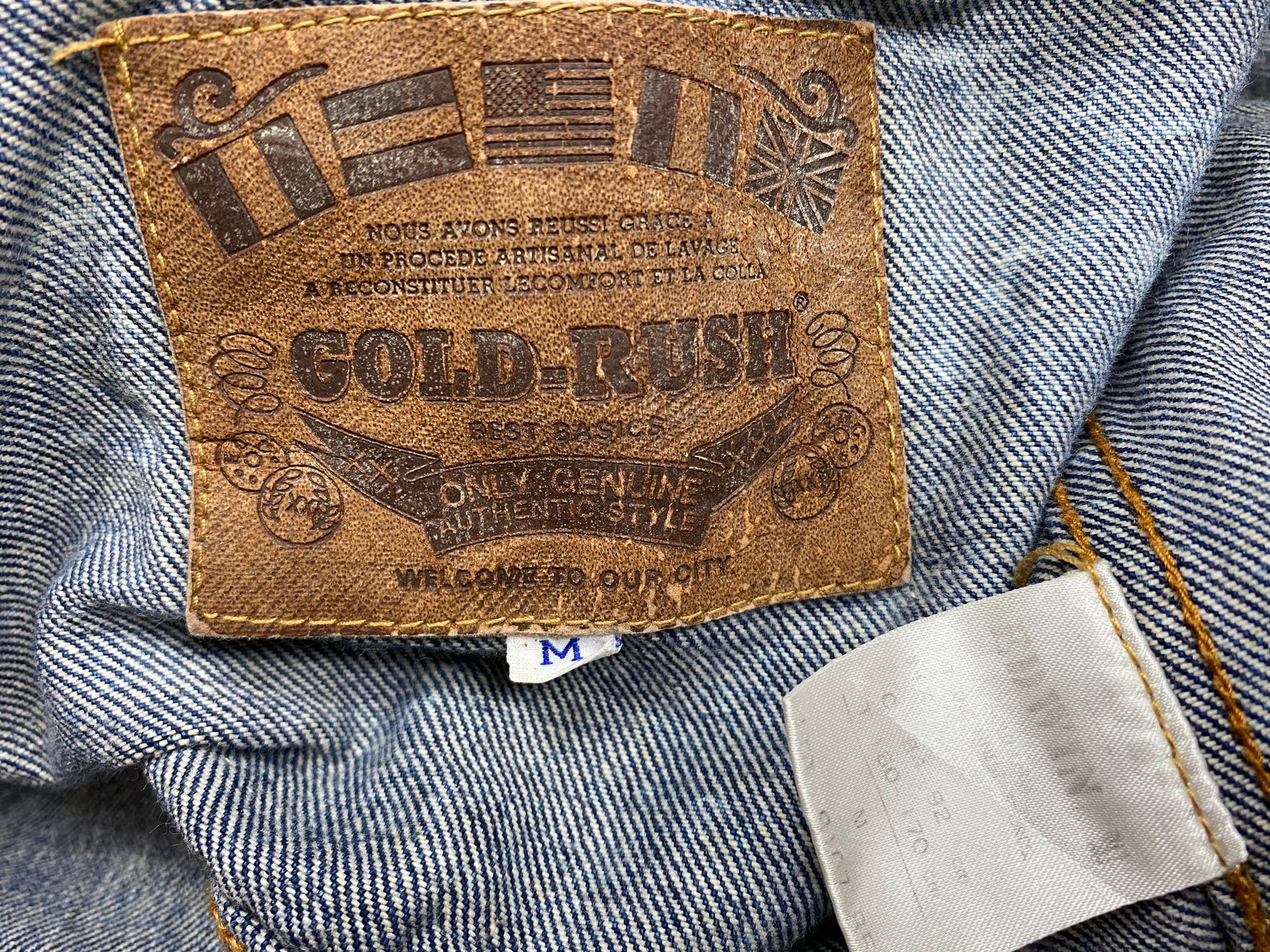 Vintage Edwin Gold Rush Asid Wash Blue Denim Jacket Button up - Etsy