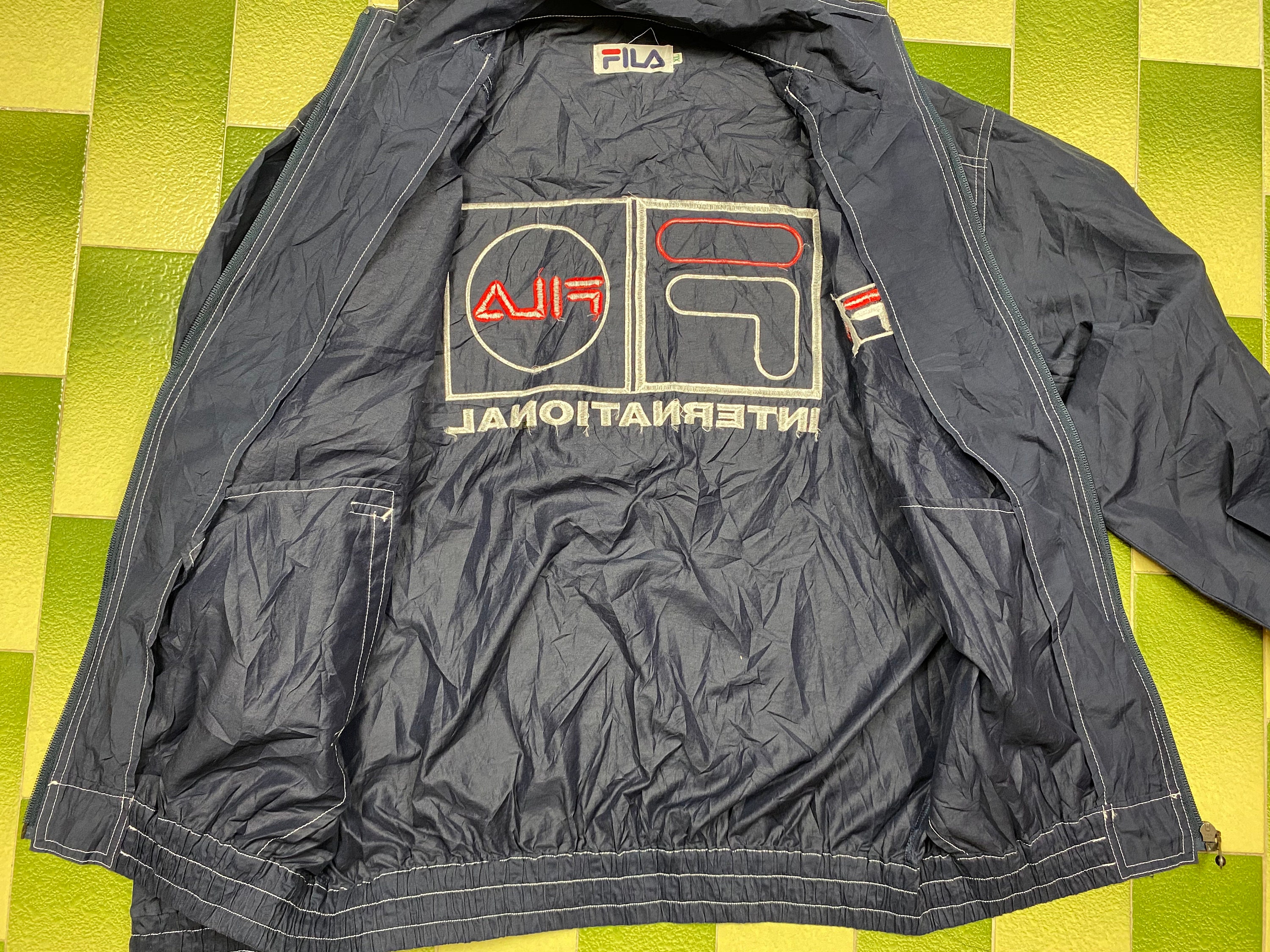 Vintage FILA International Full-zip Windbreaker Jacket White | Etsy