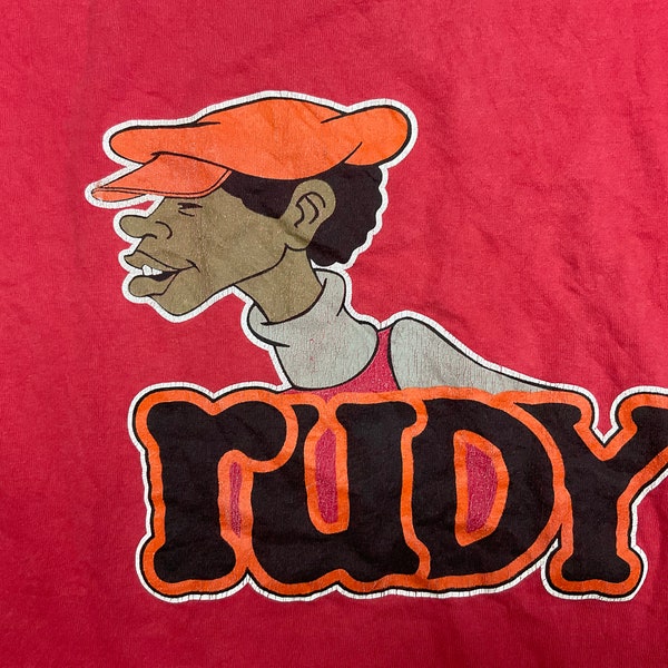 Vintage Rudy The Junkyard Gang T-Shirt Fat Albert Animated TV Cartoon Tee Shirt Fits Size M Adult