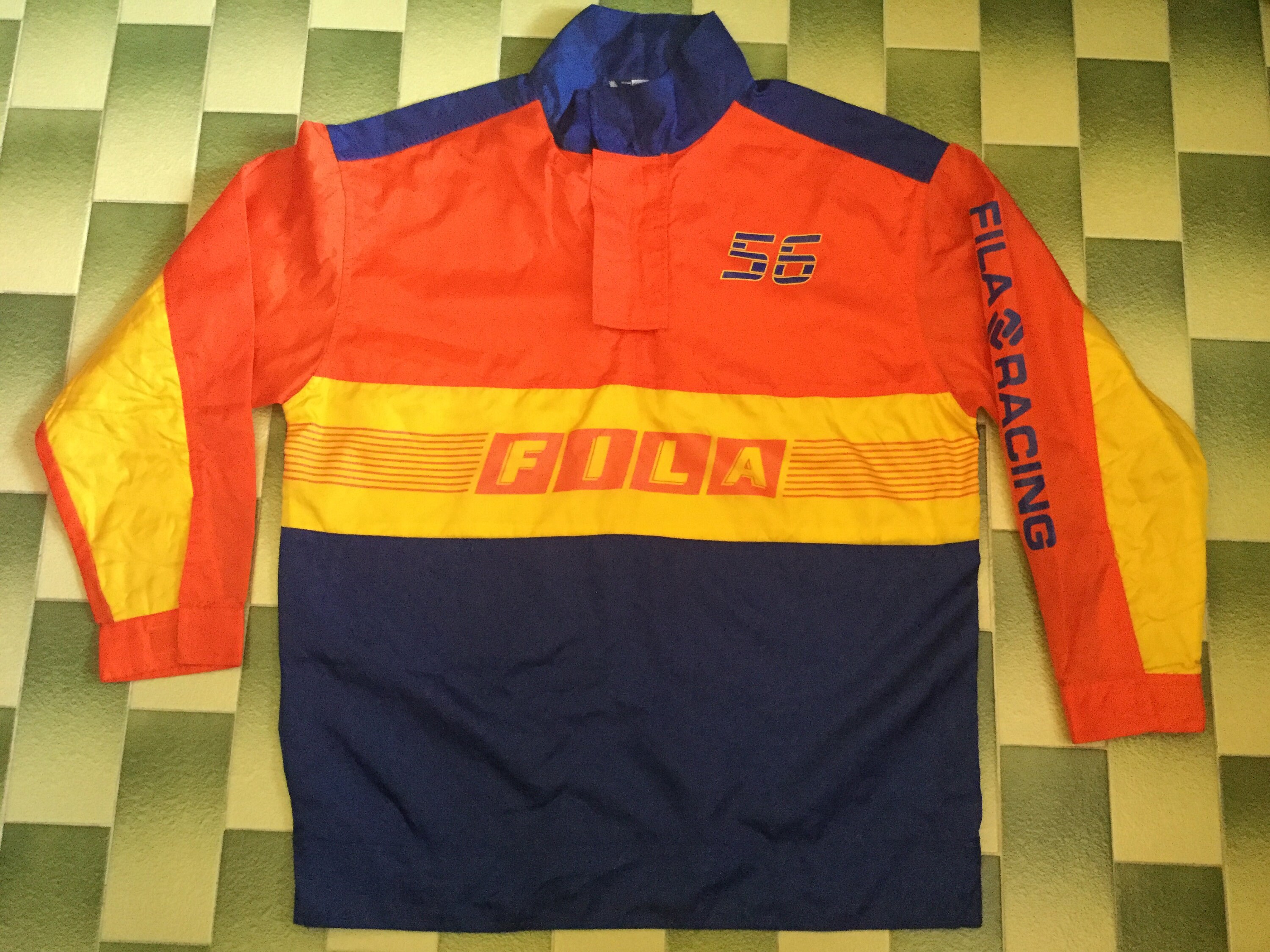 Vintage FILA Racing Windbreaker Jacket Pullover Quarter Zip Strap Size XL Etsy Ireland