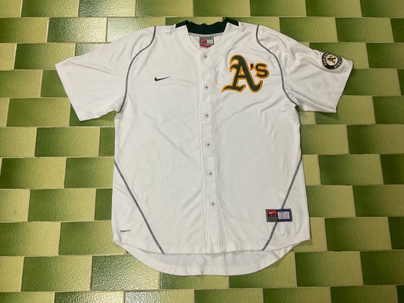 NIKE Oakland Athletics MLB Baseball Jersey Full Button All -  Hong Kong