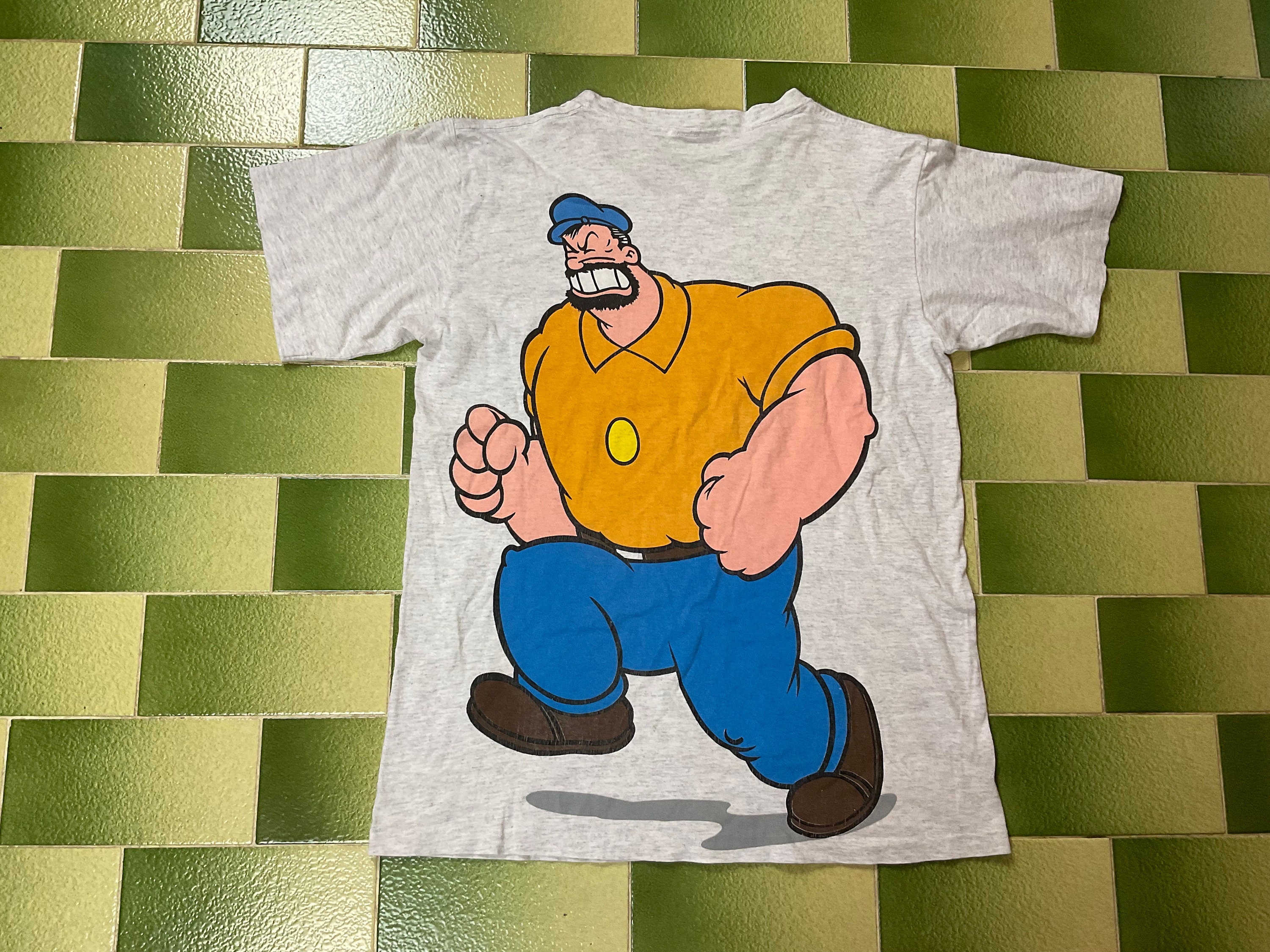 Vintage 90s 1993 Popeye and Bluto T-shirt Cartoon Character Vintage 90s 1993 Popeye and Bluto T-shirt Cartoon Character