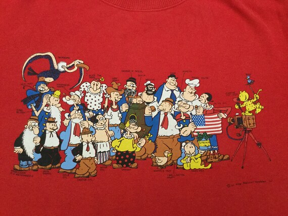 希少]90s POPEYE(ポパイ) オリーブ スウェット トレーナー - e