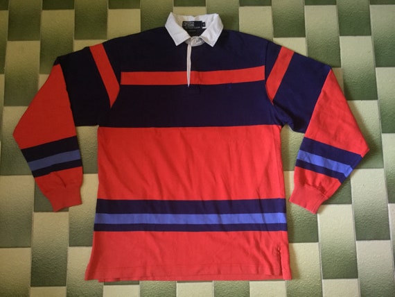 Probleem Commotie Archeoloog Vintage Polo Ralph Lauren Striped Long Sleeve Polo Shirt Size - Etsy