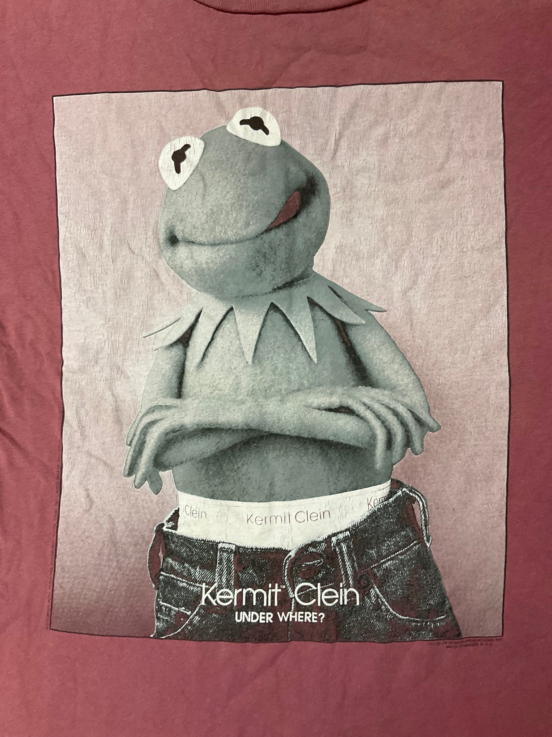 Vintage 90s Kermit the Frog Kermit Clein T shirt Calvin Klein