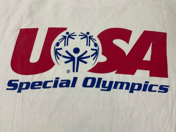 Vintage 90s Adidas USA Special Olympics T-Shirt D… - image 3