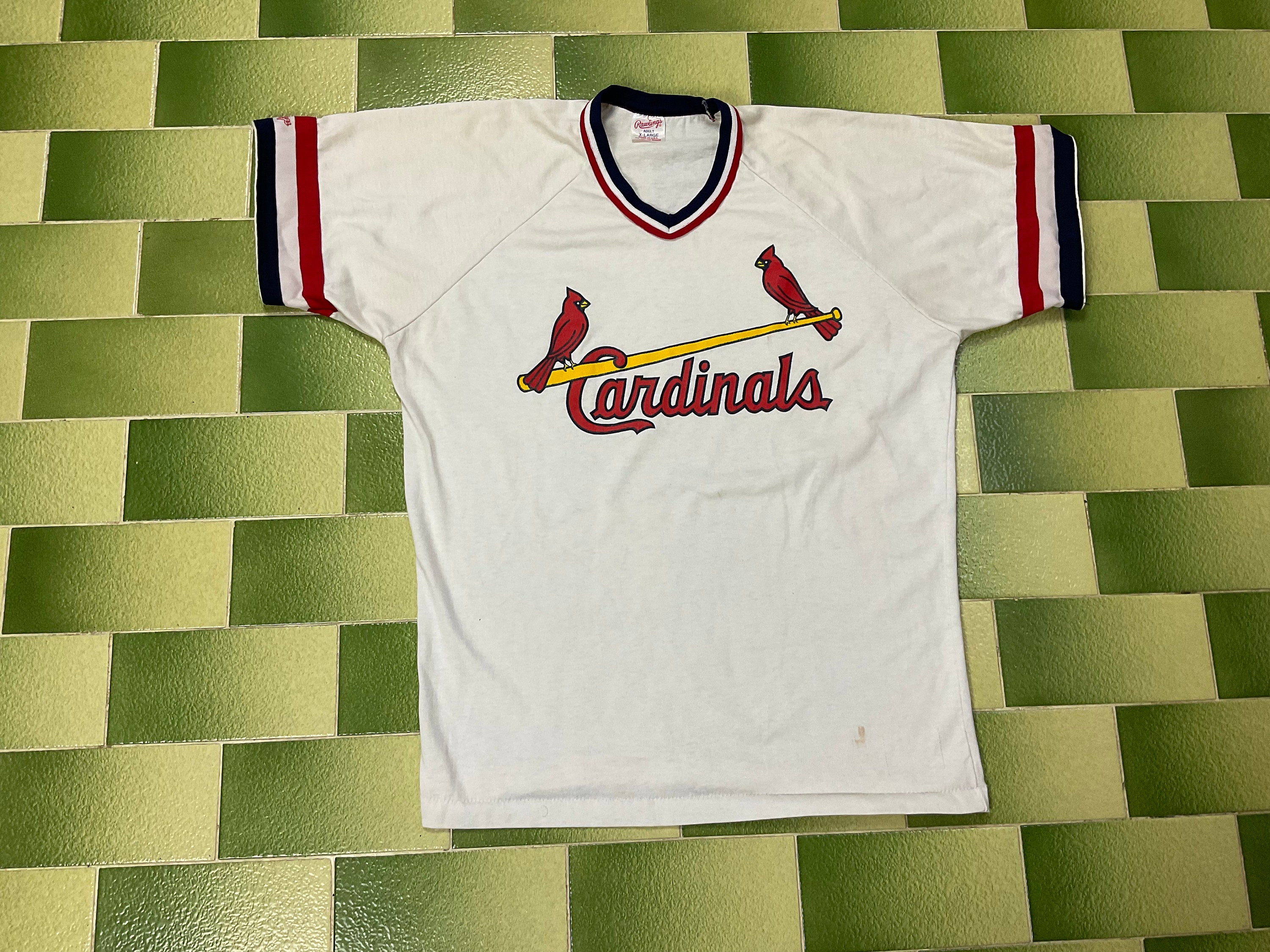 majestic st louis cardinals blank jersey team logo rare retro