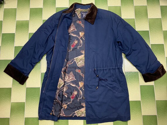 Vintage Burberrys Monogram Full-Zip Long Jacket Tr