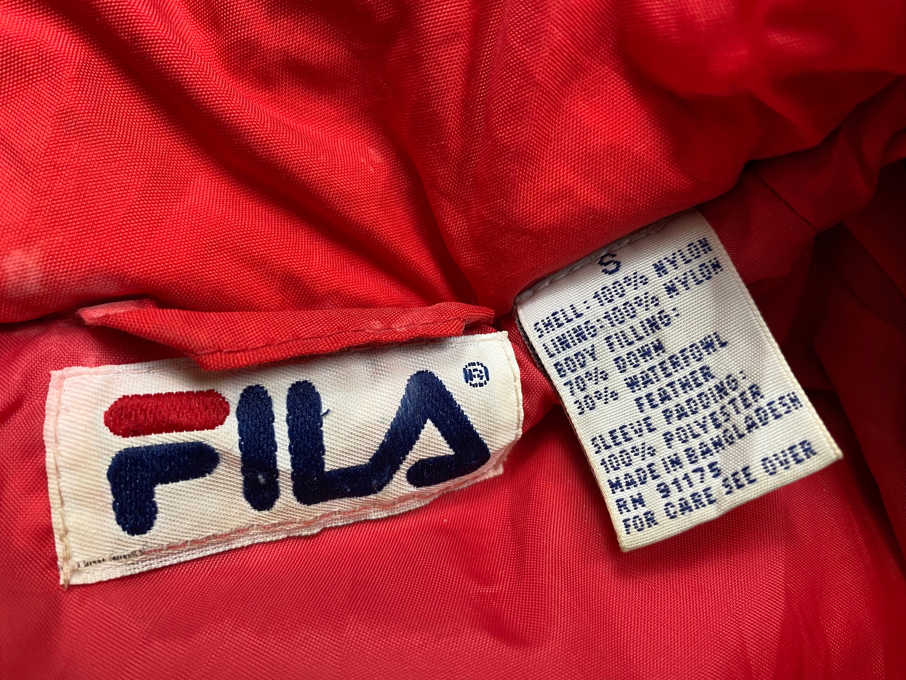 Fila Puffer Down Jacket Full-Zip Size S Adult | Etsy