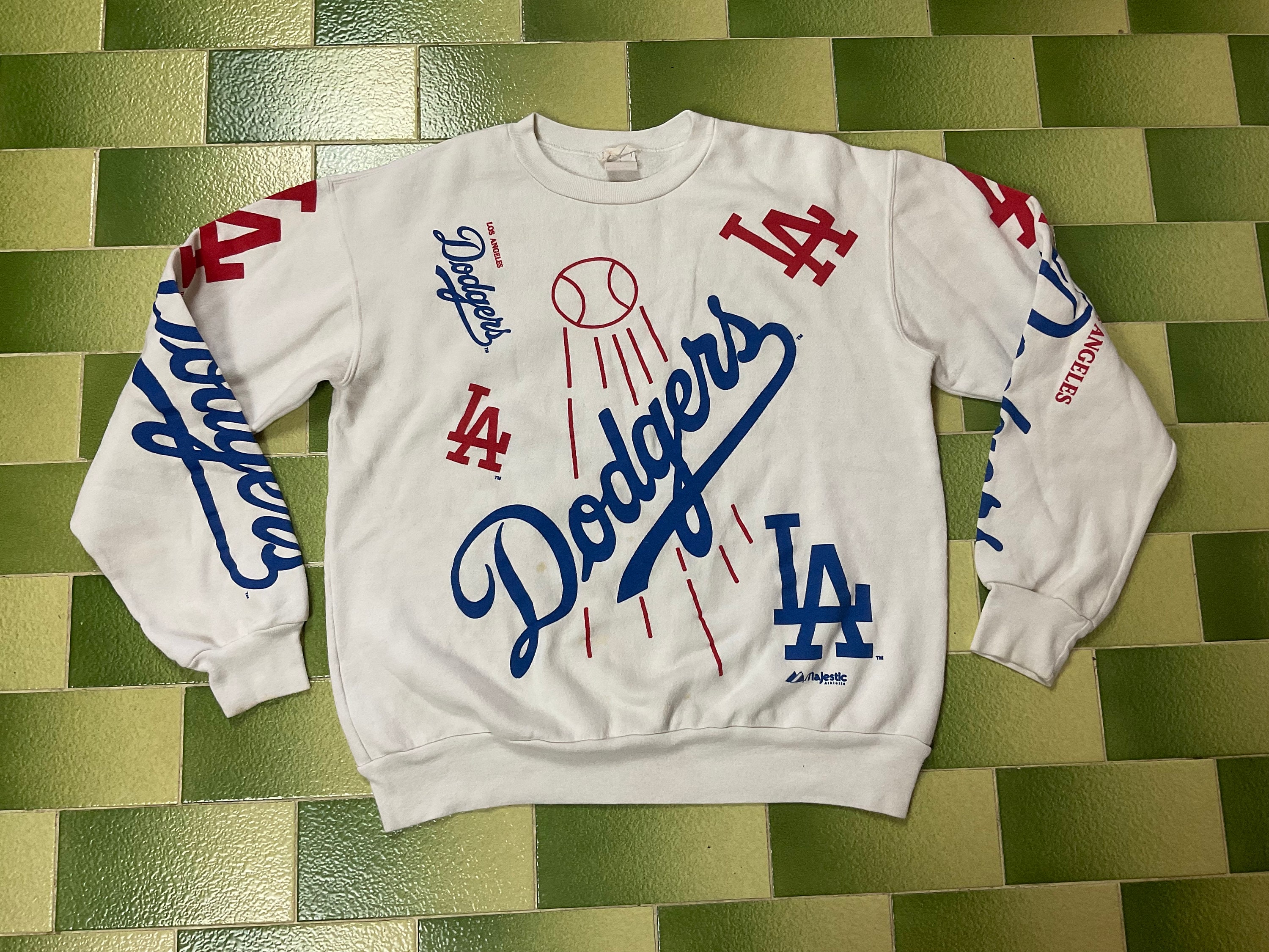 Vintage LA Los Angeles Dodgers Rawlings Button Down Stitched