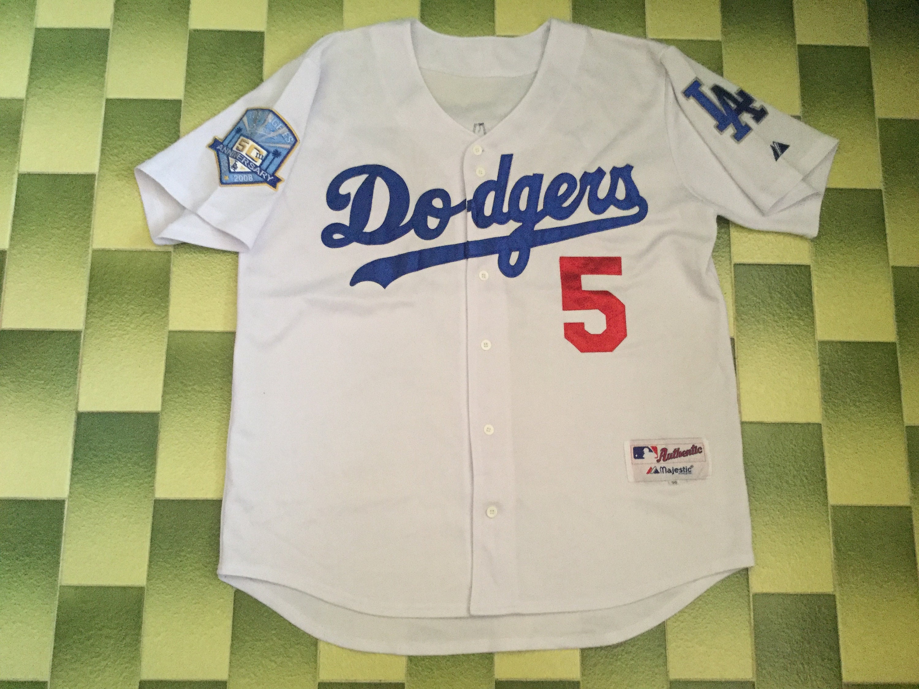 MLB Majestic Los Angeles Dodgers Nomar Garciaparra 5 Baseball 