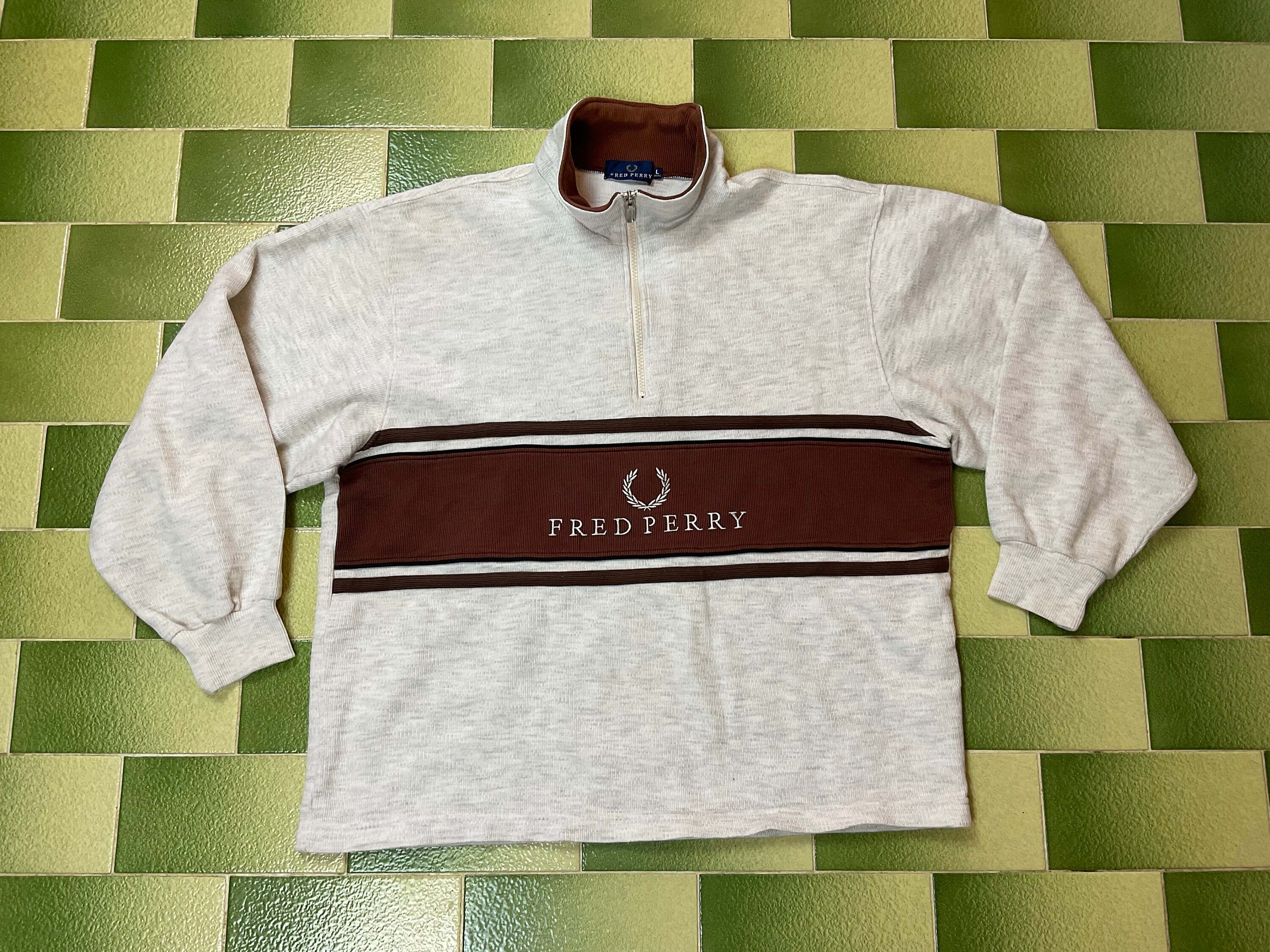 Fred Perry Half-zip Pullover at Front 