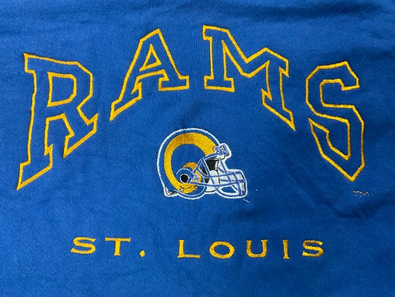 NFL Los Angeles Rams Embroidered Womens Crewneck Sweatshirt - BLUE