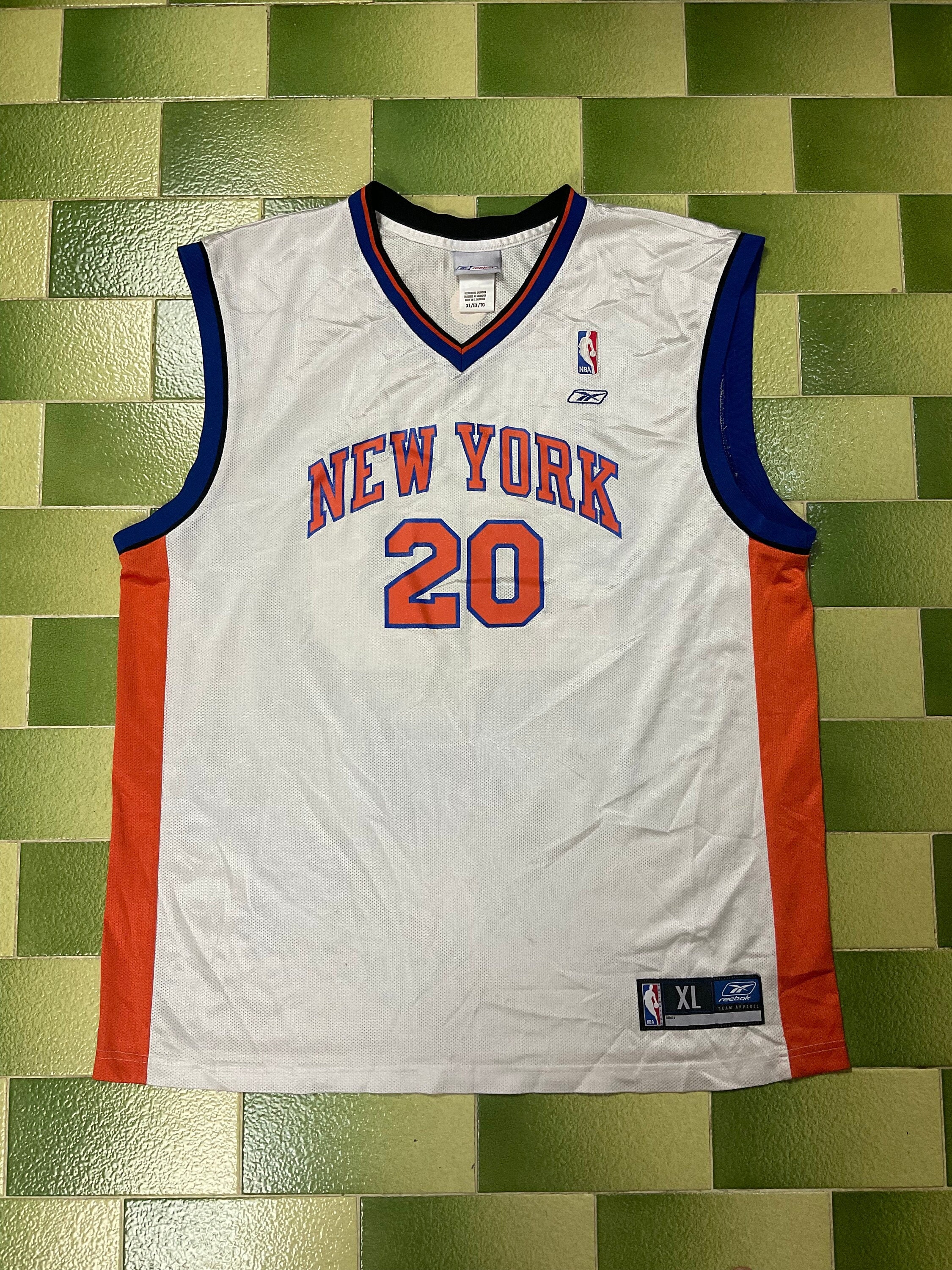 90's Allan Houston New York Knicks Champion Blue NBA Jersey Size 44 Large –  Rare VNTG