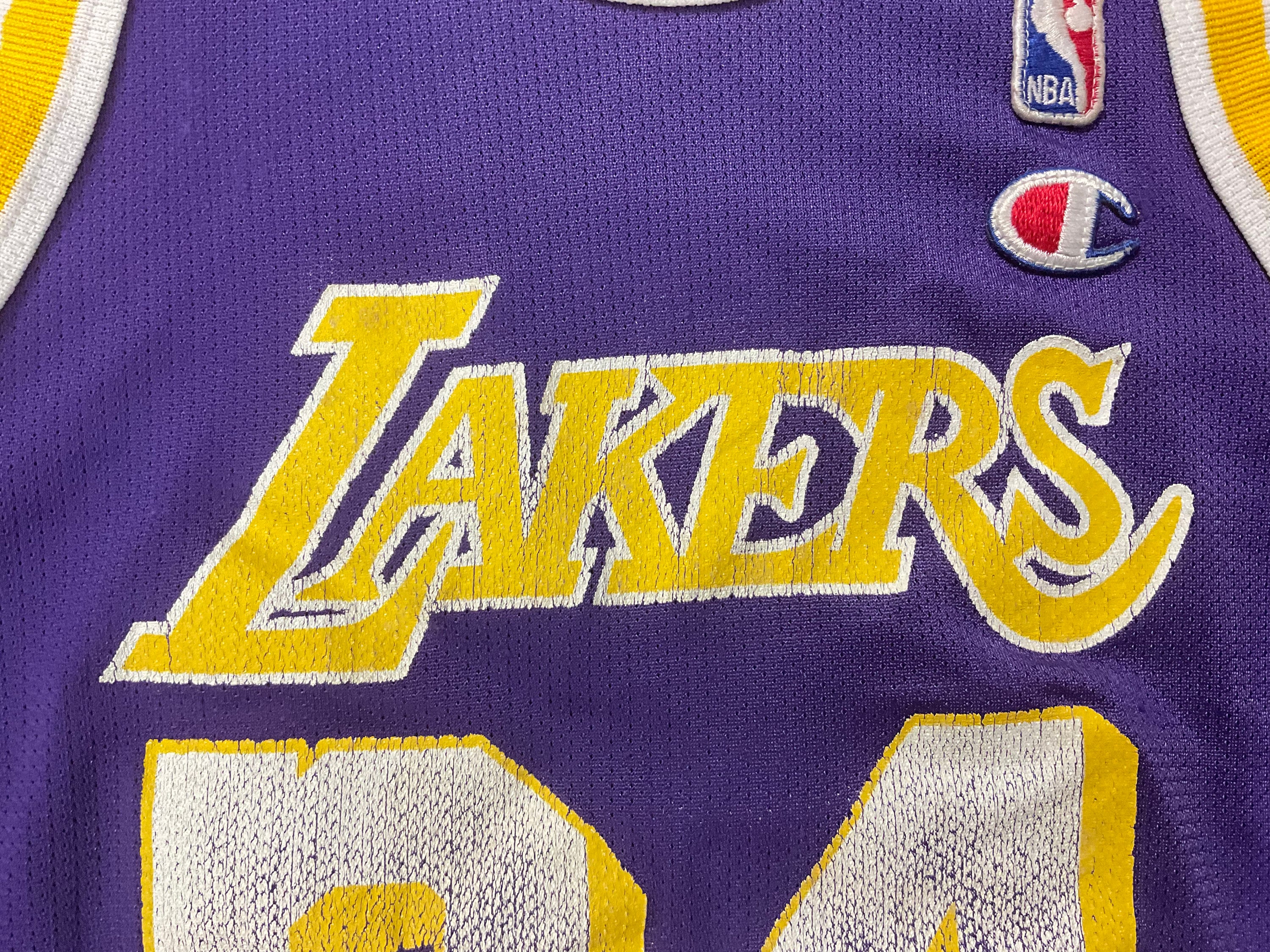 Vintage CHAMPION NBA Los Angeles Lakers O'Neal Basketball Jersey Yellow  Large, Vintage Online