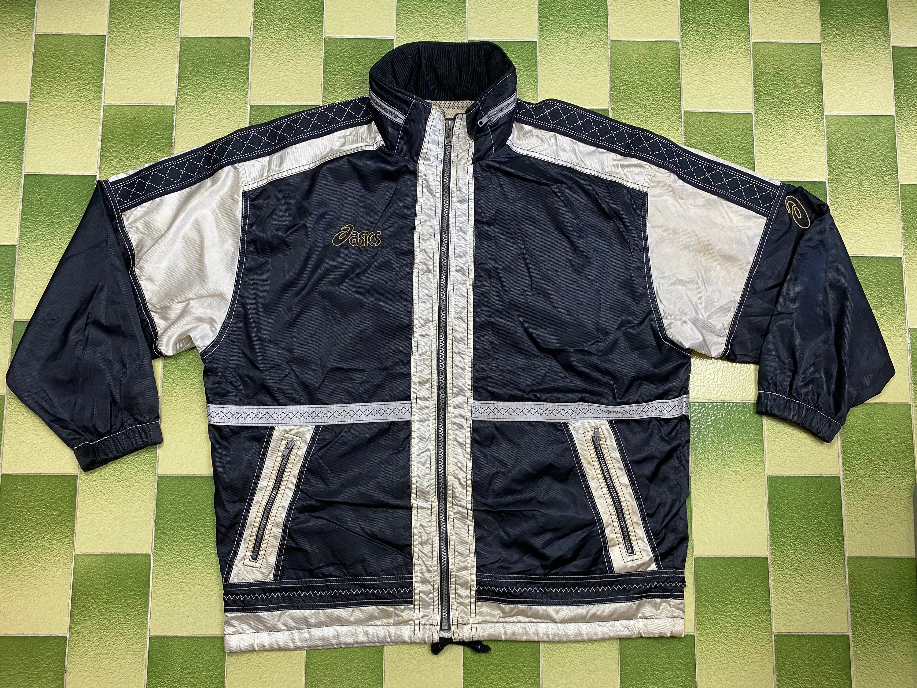 Vintage Asics Windbreaker Jacket Full 