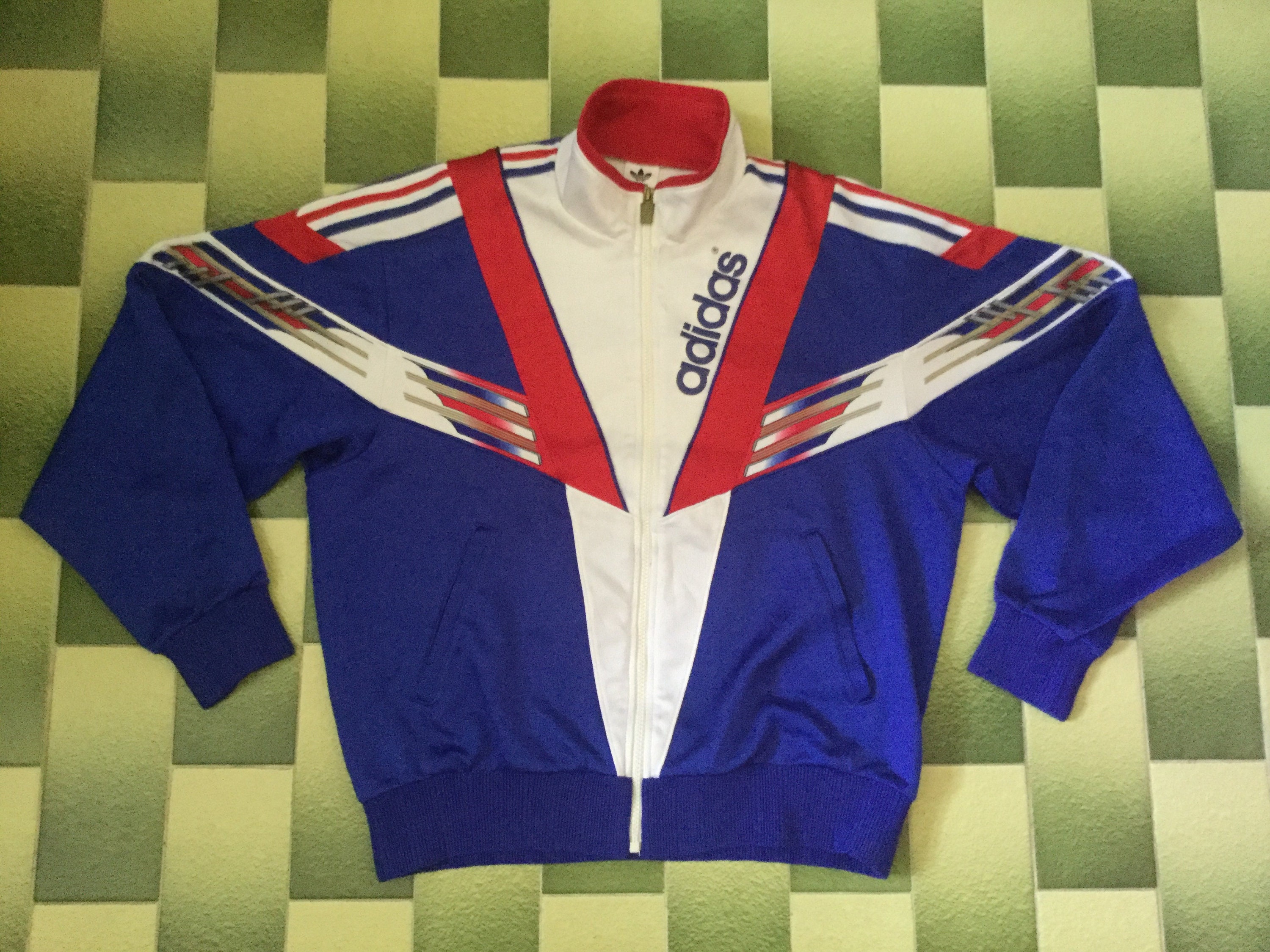 ADIDAS Spell Out Full Zip Track Jacket Vintage Tracktop Fits