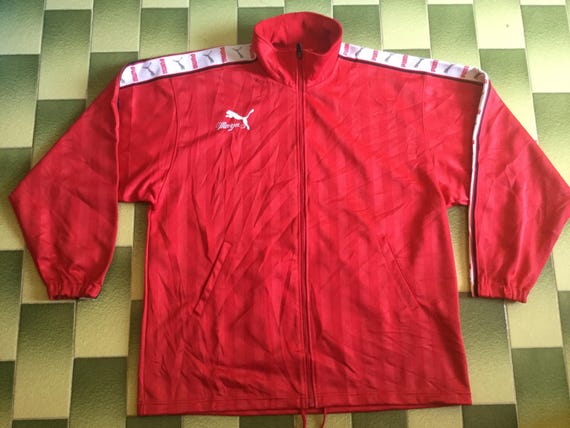 Red puma shop track jacket