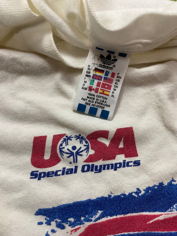 Vintage 90s Adidas USA Special Olympics T-Shirt D… - image 5