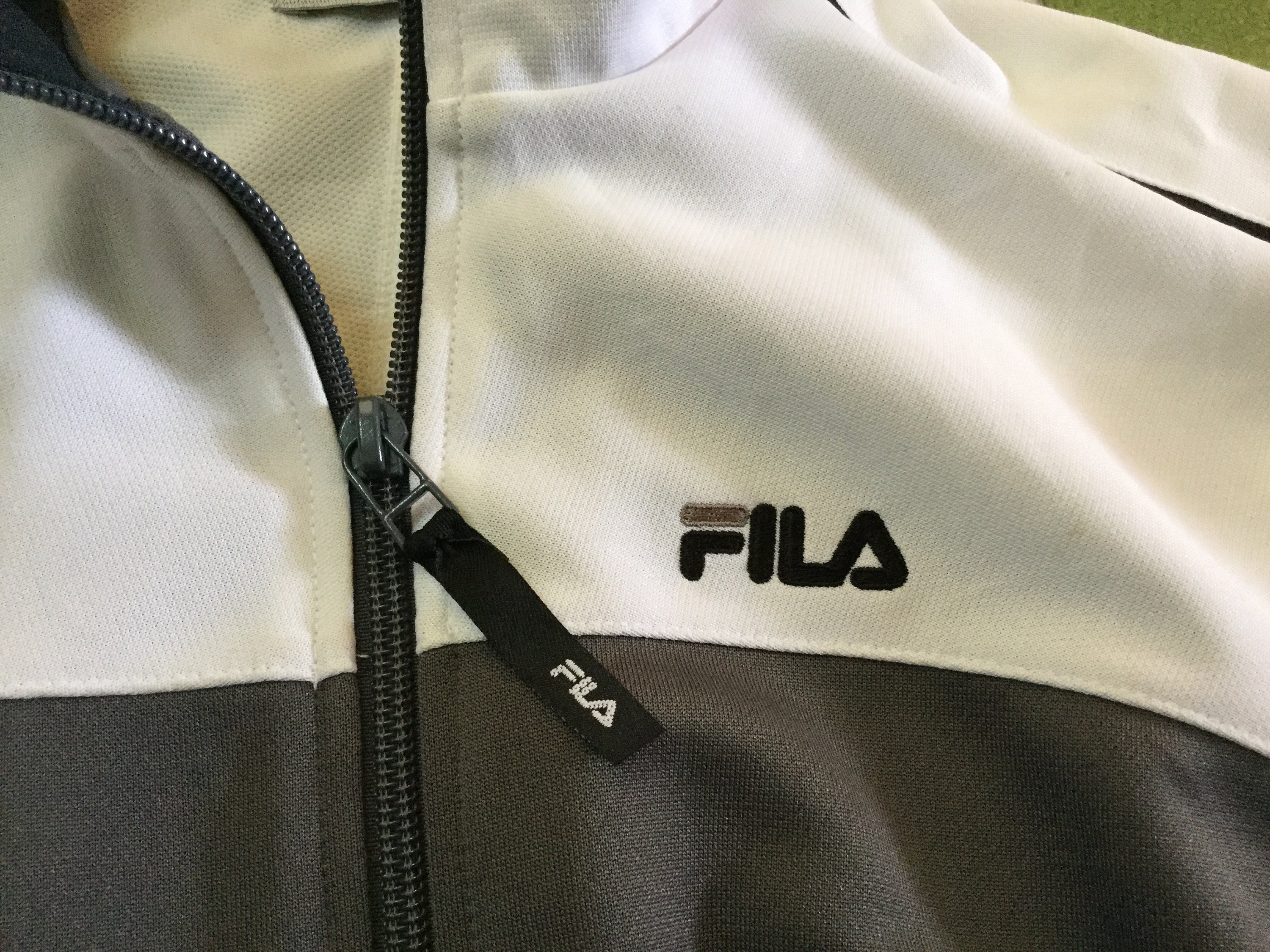 Fila Full Zip Track Jacket Size M White and Gray Color - Etsy