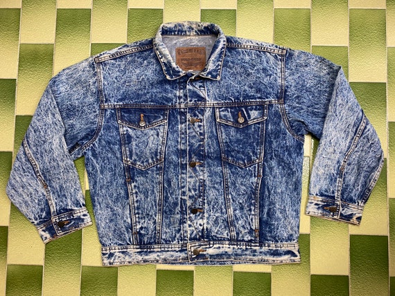 Vintage Edwin Gold Rush Asid Wash Blue Denim Jacket Button up - Etsy