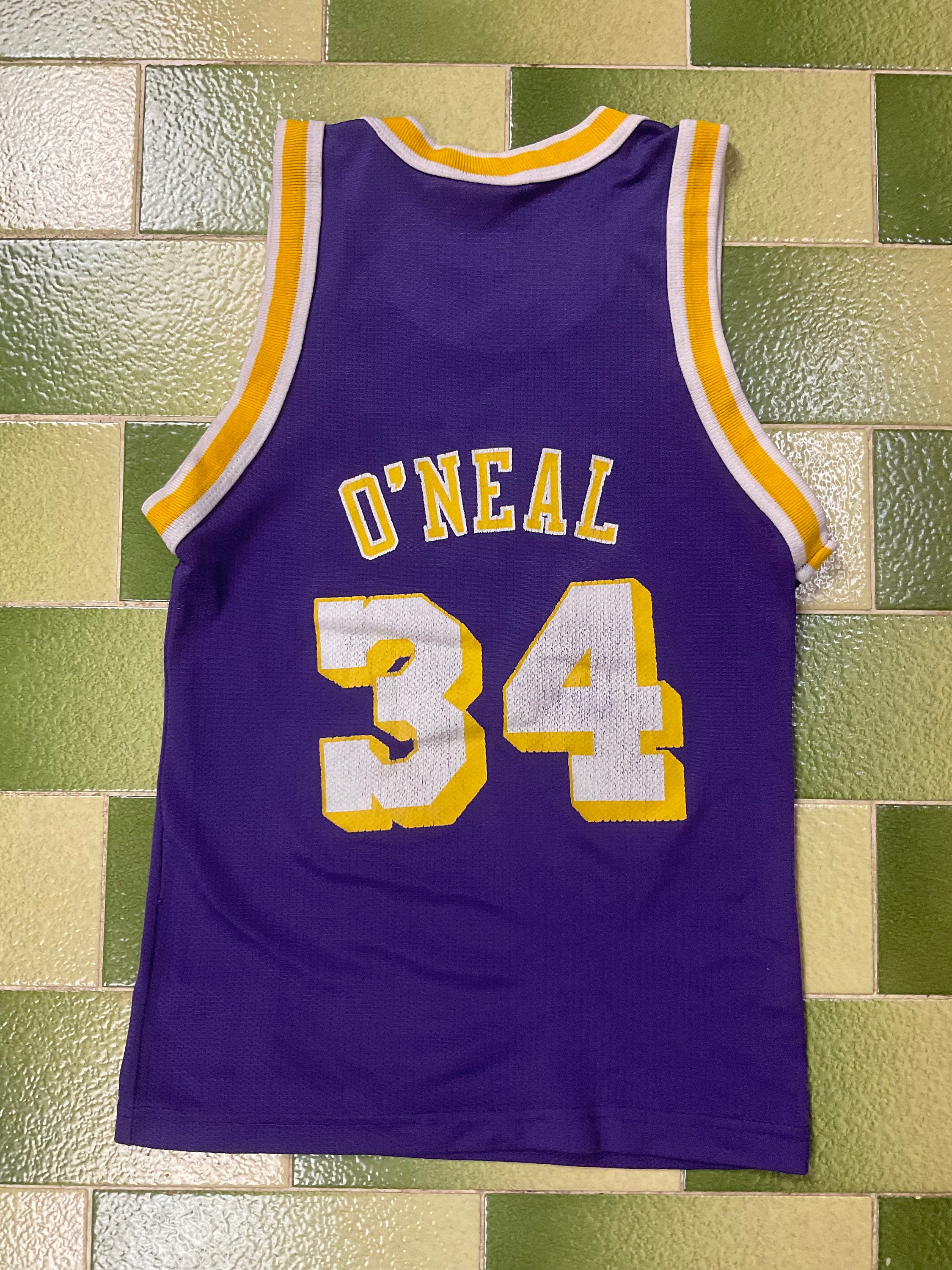 Vintage 90s Champion Los Angeles Lakers Kobe Bryant Jersey Youth Medium M  10-12