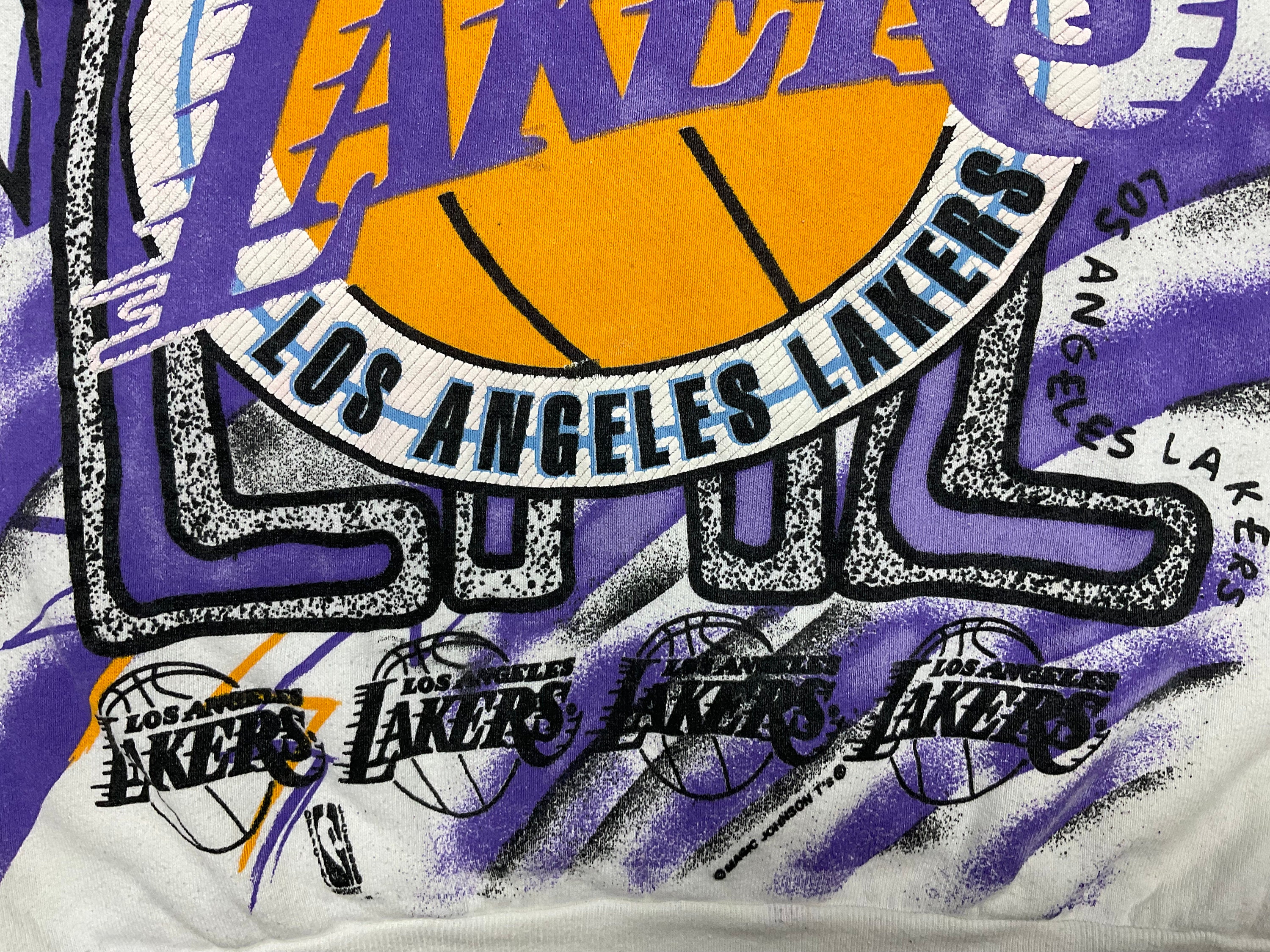 Vintage NBA Los Angeles Lakers Sweatshirt Size Large Made in USA 1990s