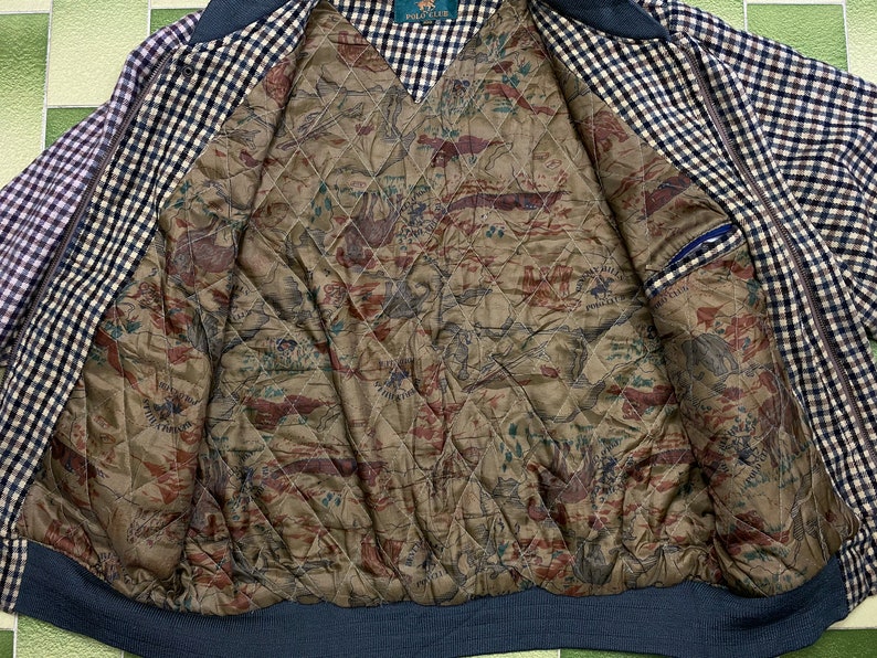BHPC Beverly Hills Polo Club Checkered Jacket Full Zip Snap Fits Size M Adult