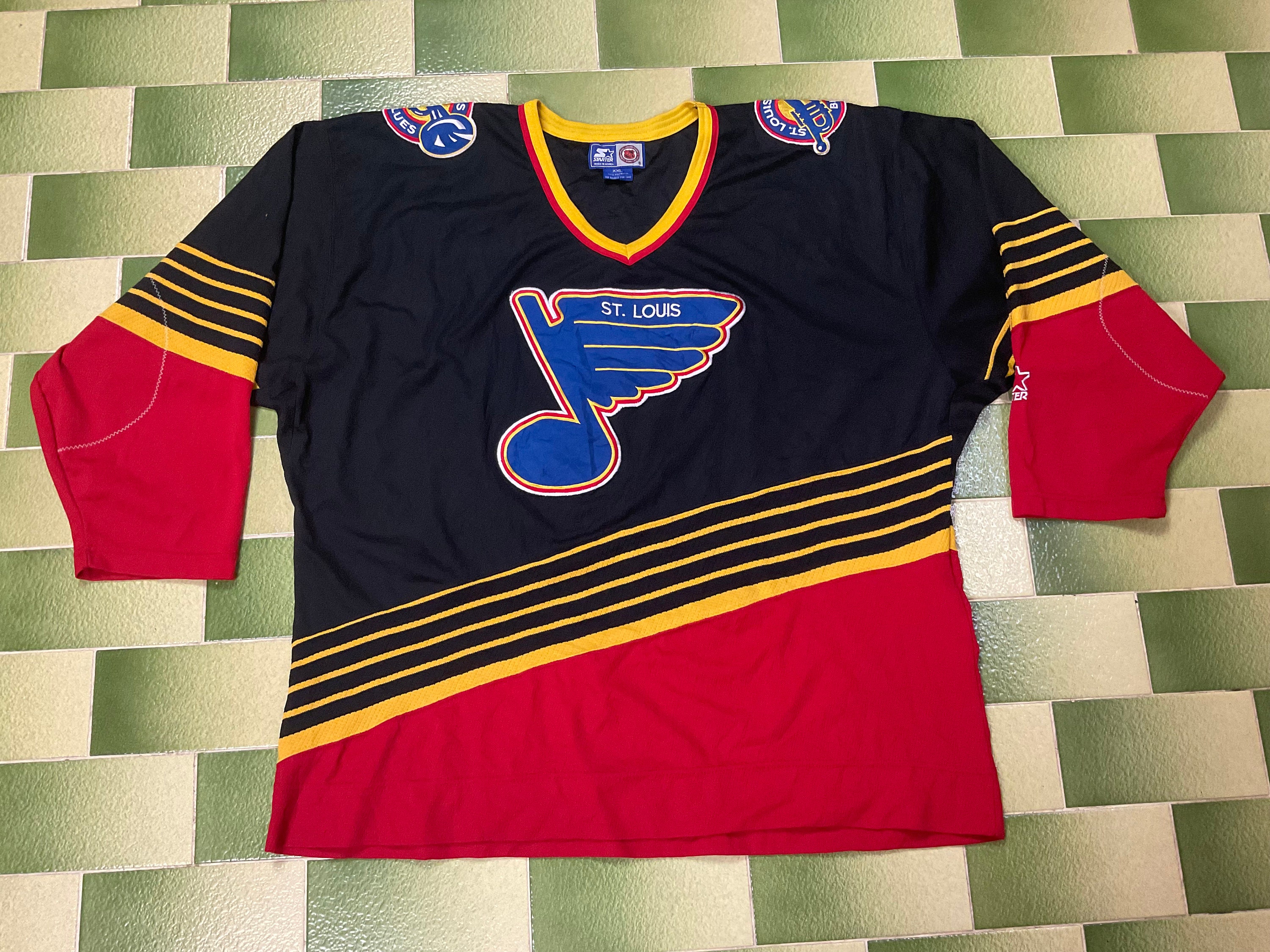 90's St. Louis Blues Brett Hull Starter NHL T Shirt Size Large – Rare VNTG
