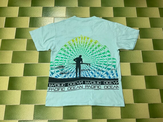 Vintage 80s 1989 Ocean Pacific All Over Print T-S… - image 2