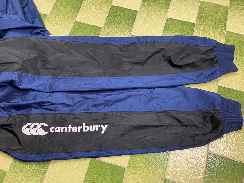 Canterbury Rugby Full Zip Packable Hooded Windbreaker Jacket Fits a L-XL