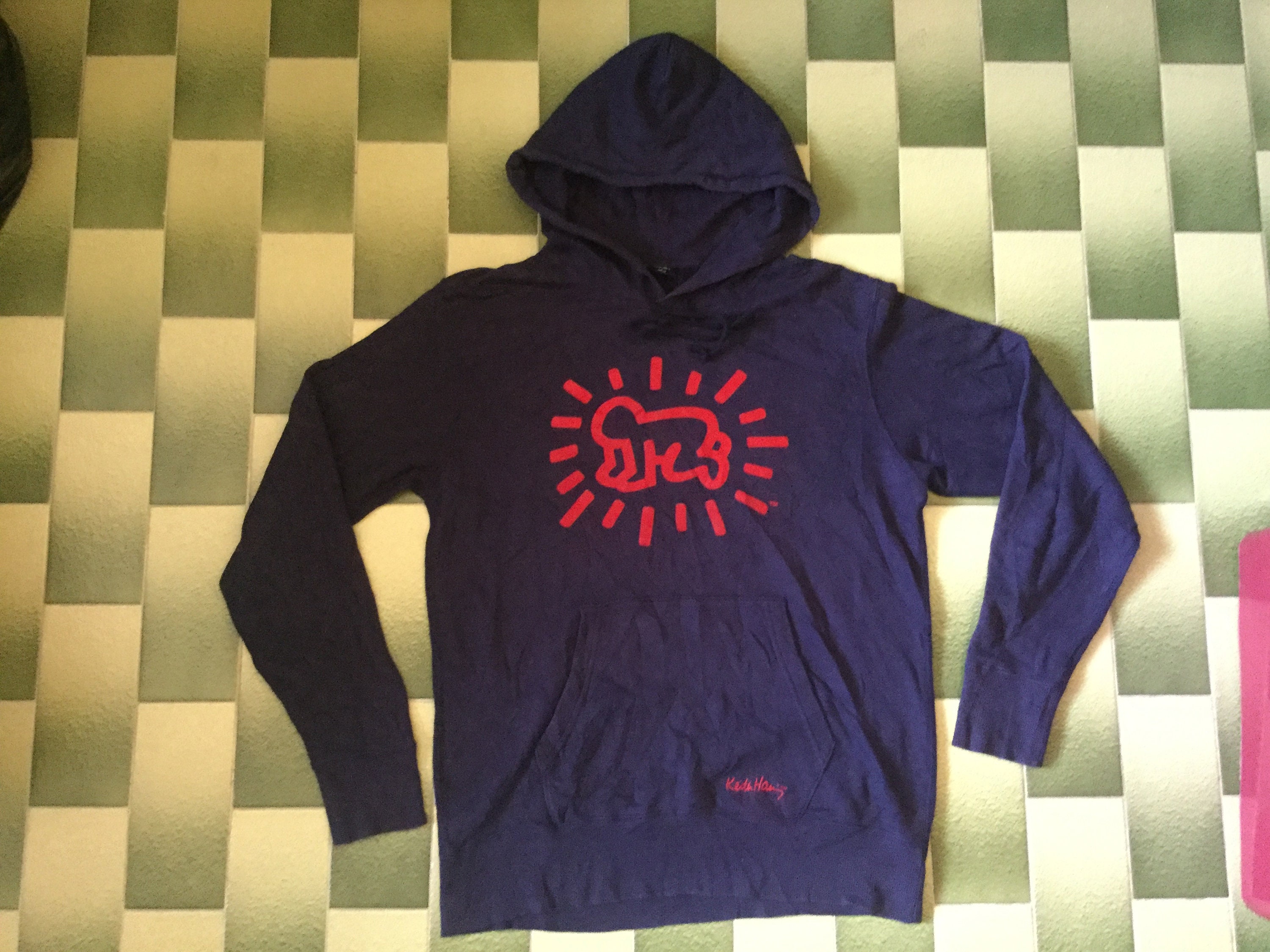 purple keith haring sweatshirt
