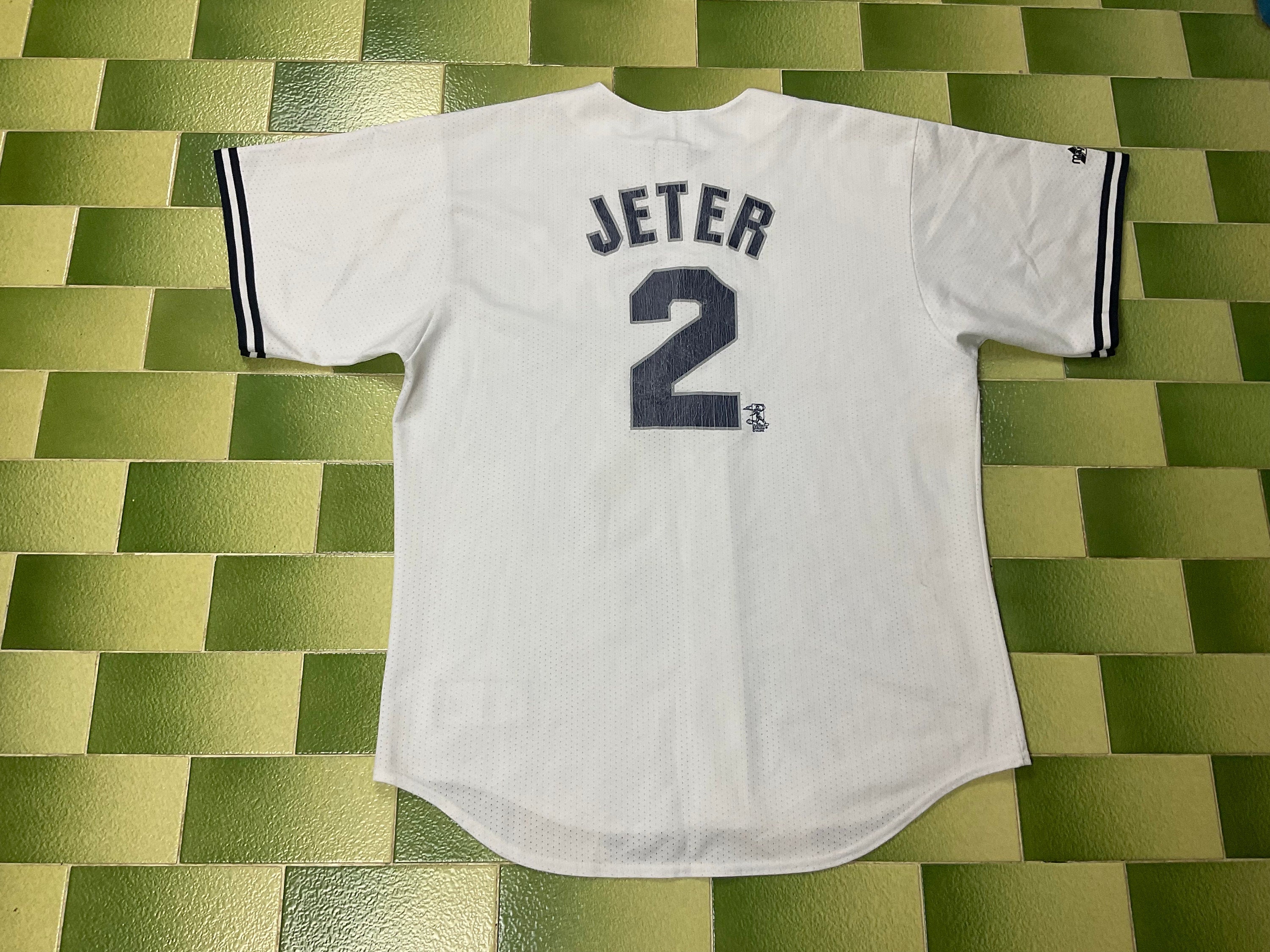 Vintage MLB New York Yankees Derek Jeter #2 Baseball Jersey Size XL