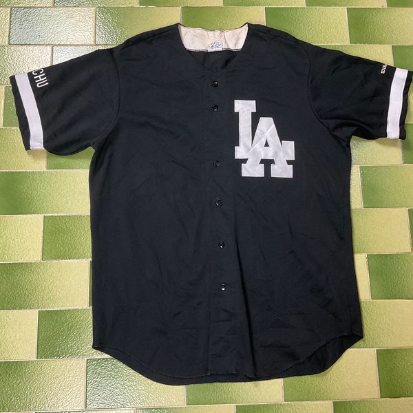 LA Itochu Full Button Vintage Wilson Baseball Jersey Logo & Letter Stitched Fits like Large