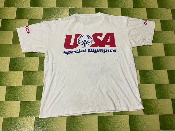 Vintage 90s Adidas USA Special Olympics T-Shirt D… - image 2