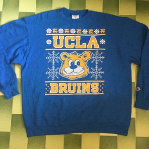 Russell Athletic UCLA Joe Bear Bruins Fleece Crew Collegiate Blue