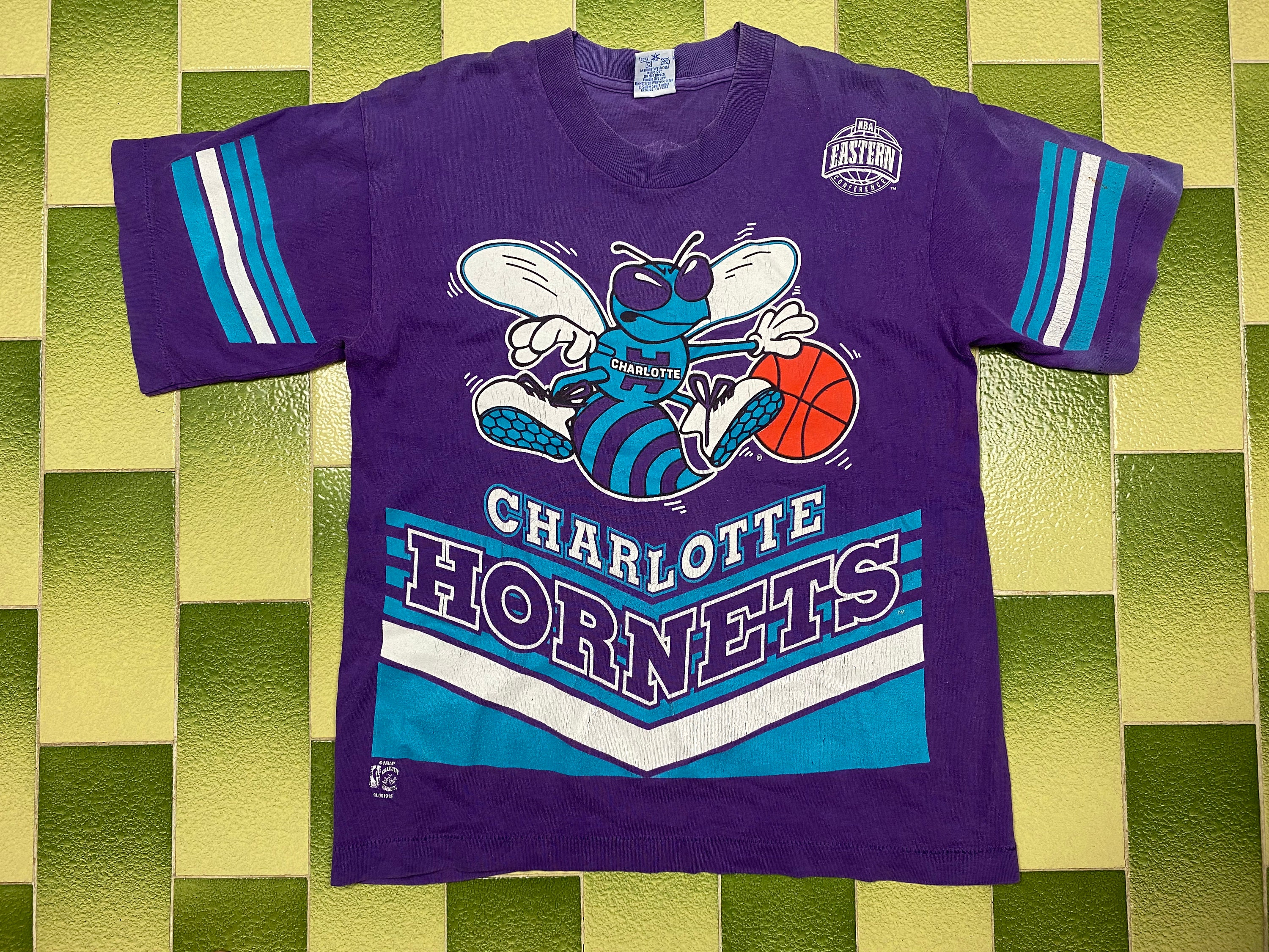 purple charlotte hornets t shirt
