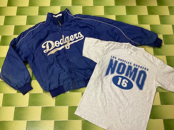 Vintage 90s MLB Los Angeles Dodgers Dugout Jacket Fleece Lined 