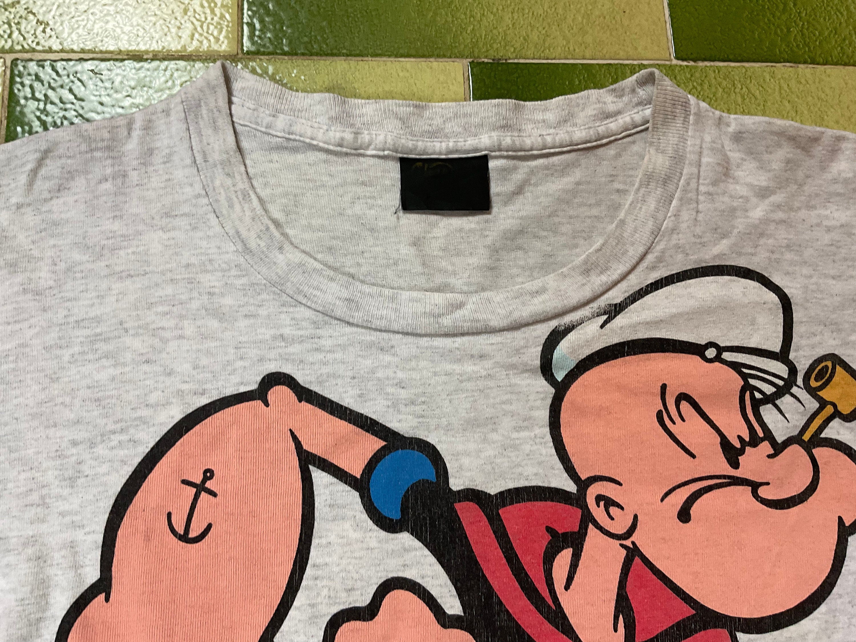 Vintage 90s 1993 Popeye and Bluto T-shirt Cartoon Character Vintage 90s 1993 Popeye and Bluto T-shirt Cartoon Character