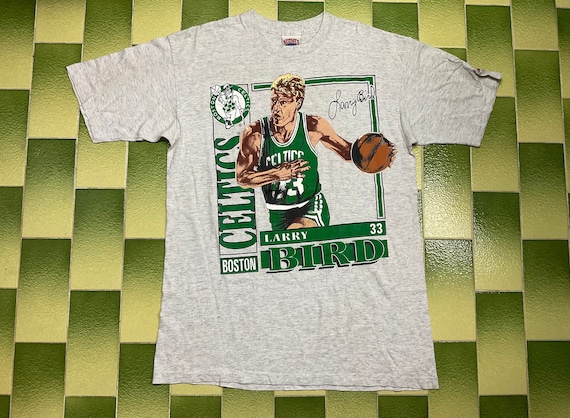 Vintage 80s Larry Bird Boston Celtics Caricature Shirt - High-Quality  Printed Brand