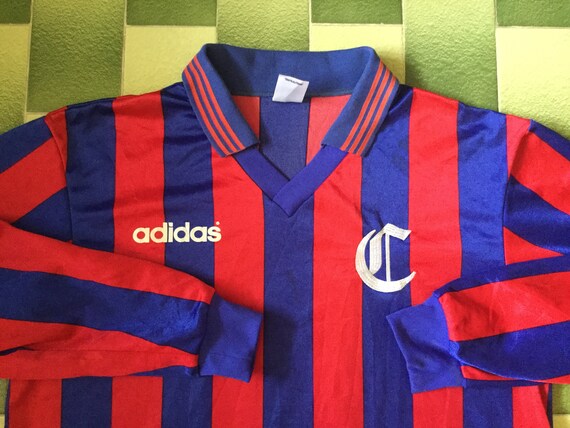 Vintage Adidas Long Sleeve Stripes V-Neck Collared
