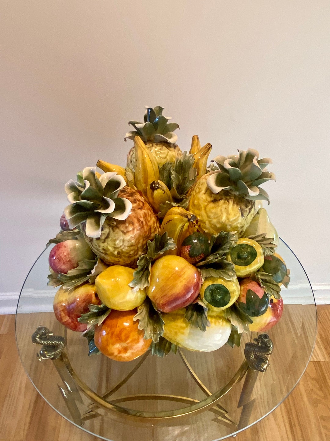 Vintage Capodimonte Porcelain Extra Large Fruit and Vegetable