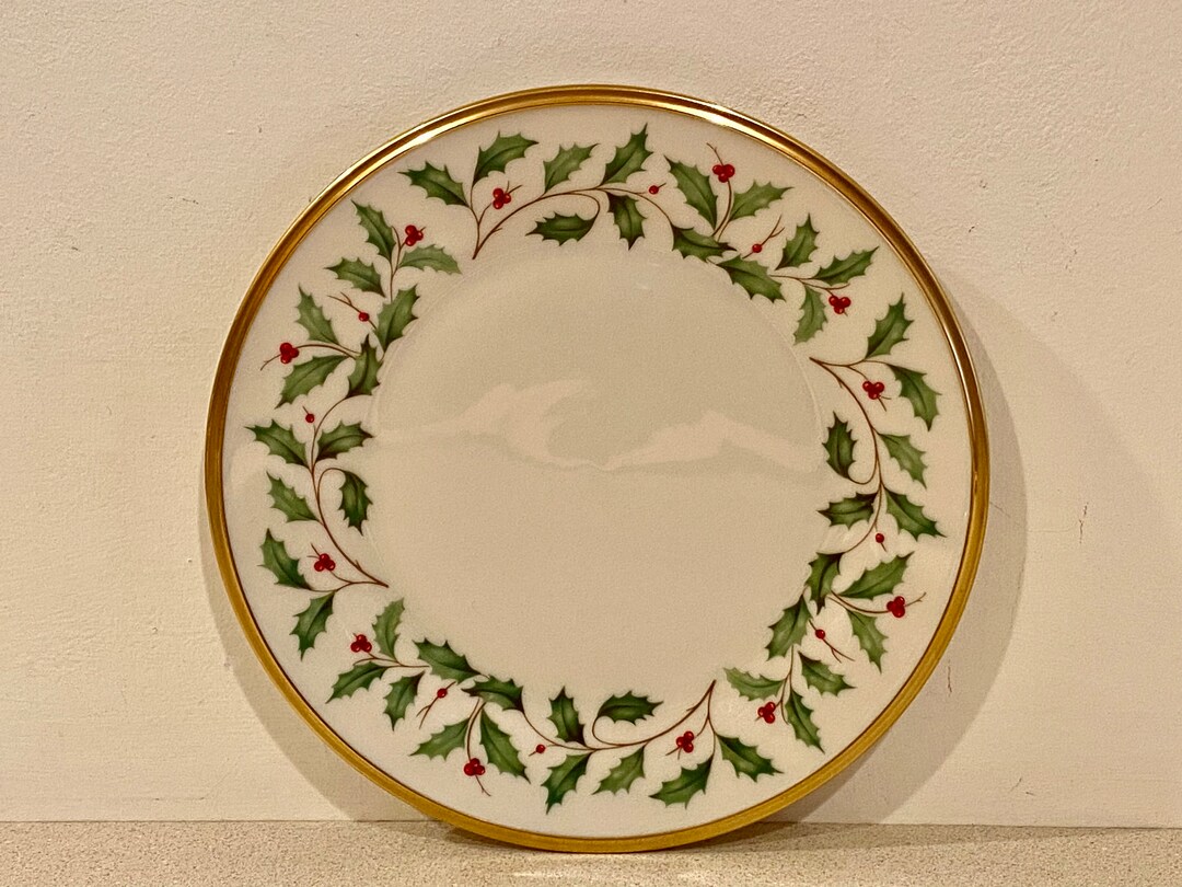4 Lenox Holiday Salad Plates 8 Etsy