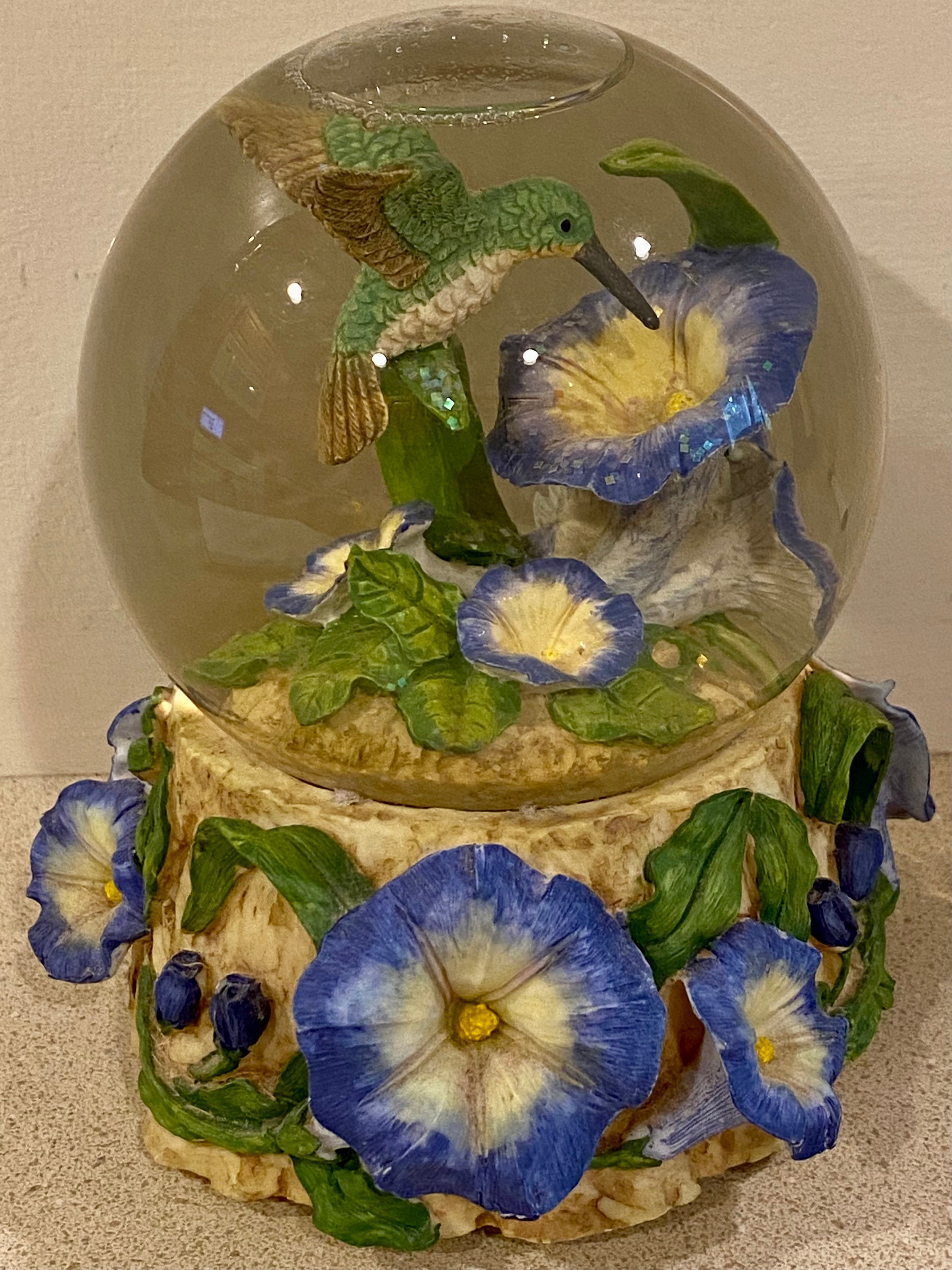 San Francisco Music Box Company Musical Snow Globe Hummingbird
