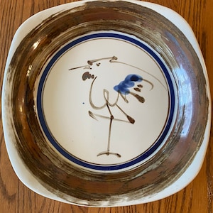 Dansk International Designs Japan Stoneware Serving Platter Crane Niels Refsgaard 13.5" by 2"