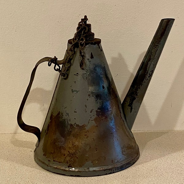 Antique Pittsburgh PA Gem MF'S Co Teapot Minor's Oil Lamp 7 1/4"H 5 7/8" Bottom