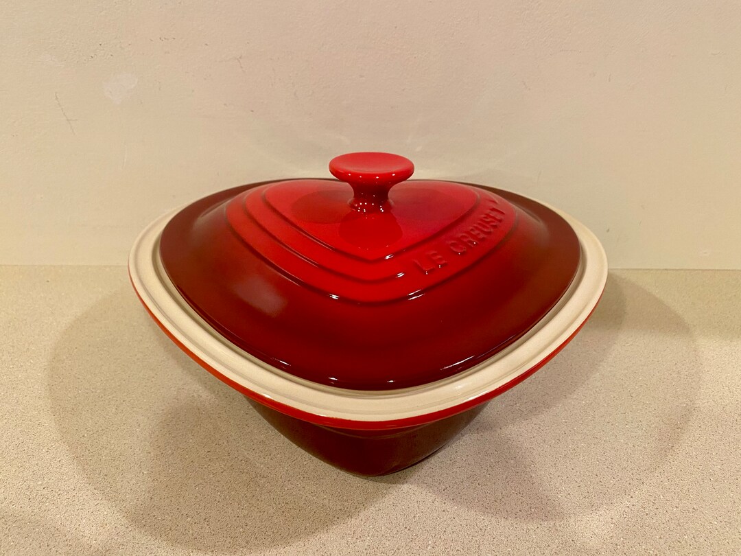 Le Creuset Red Heart Casserole Dish With Lid 11 3/4w by Etsy